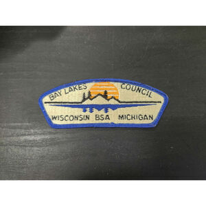 Bay-Lakes Council BSA Patch Wisconsin Michigan Boy Scouts Sunset Design Vintage